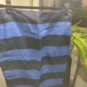 BR striped midi skirt